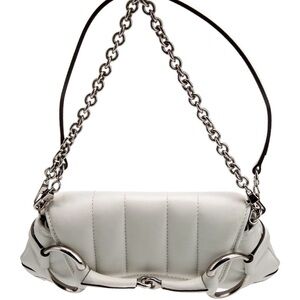 Gucci Horsebit Great White Leather Shoulder Bag